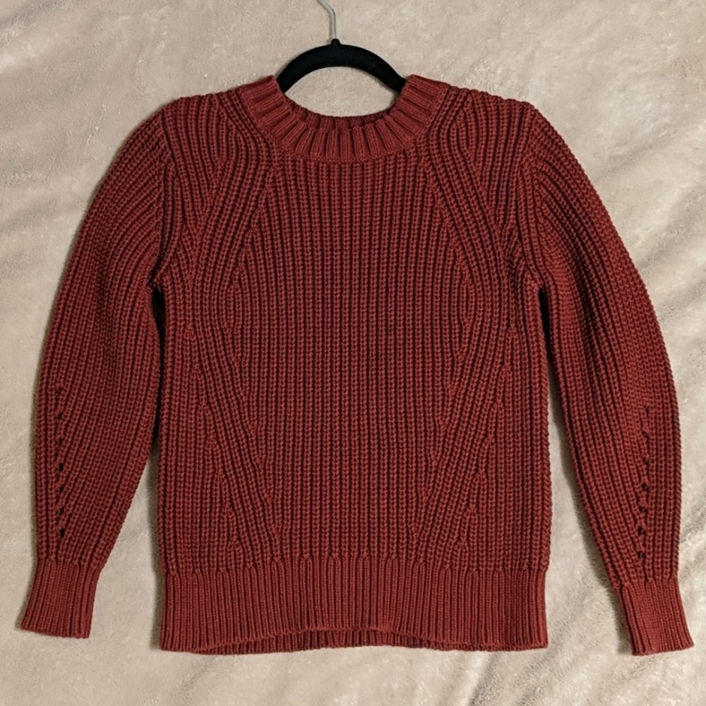 Textured Cotton Crew